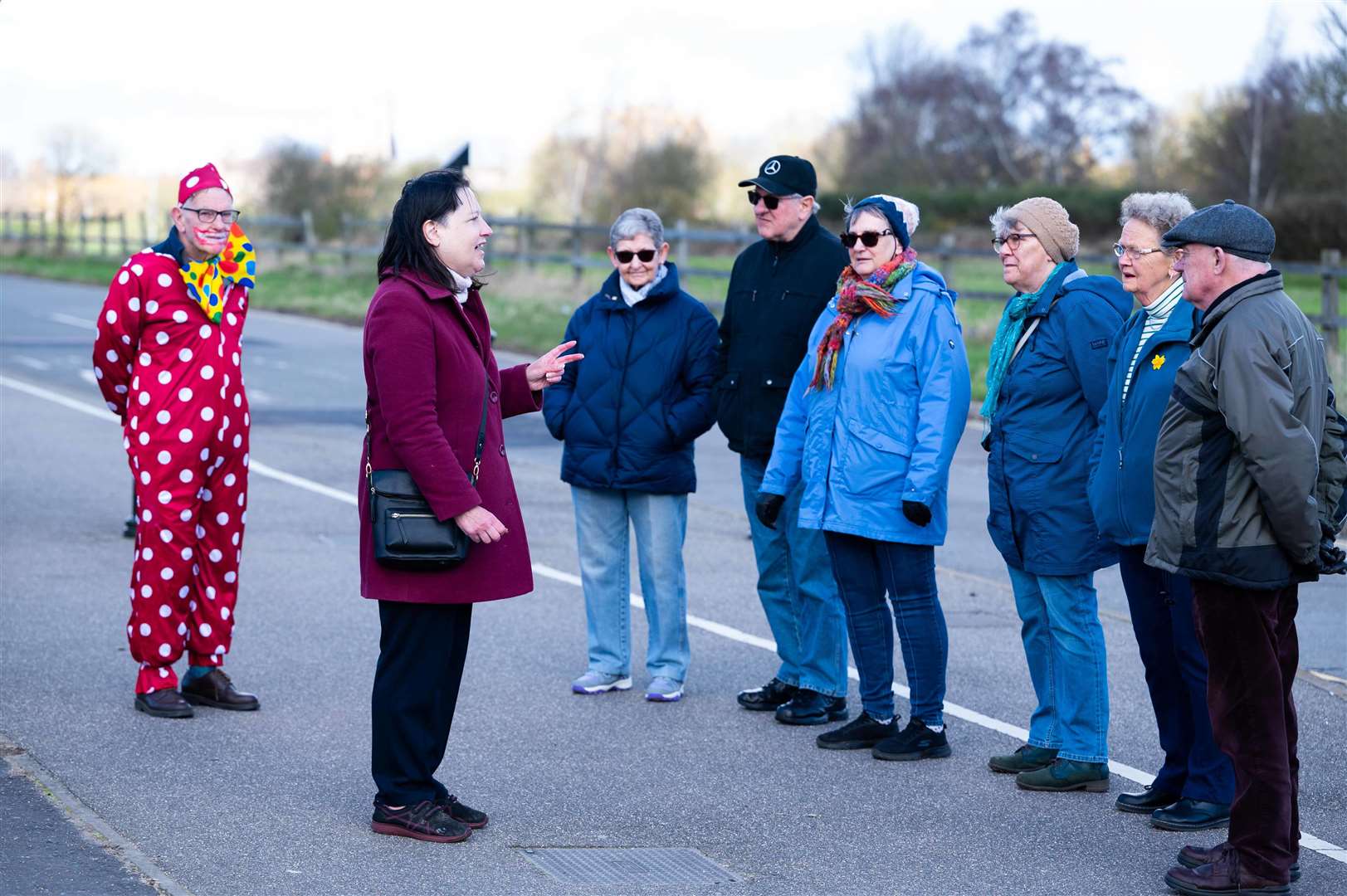 Cllr Alexandra Kemp pictured with residents at the rally on Saturday. Picture: Ian Burt