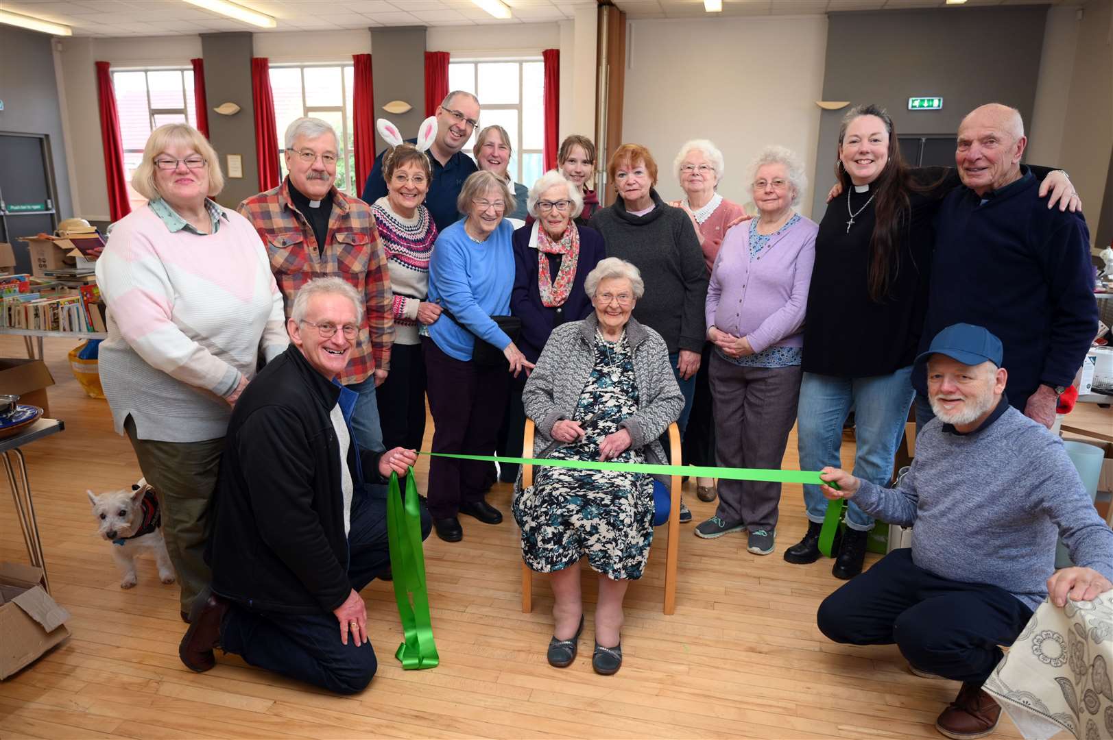 Opening of St Faith's Spring Fair at Gaywood Church Rooms with Elaine Price-Jones, centre