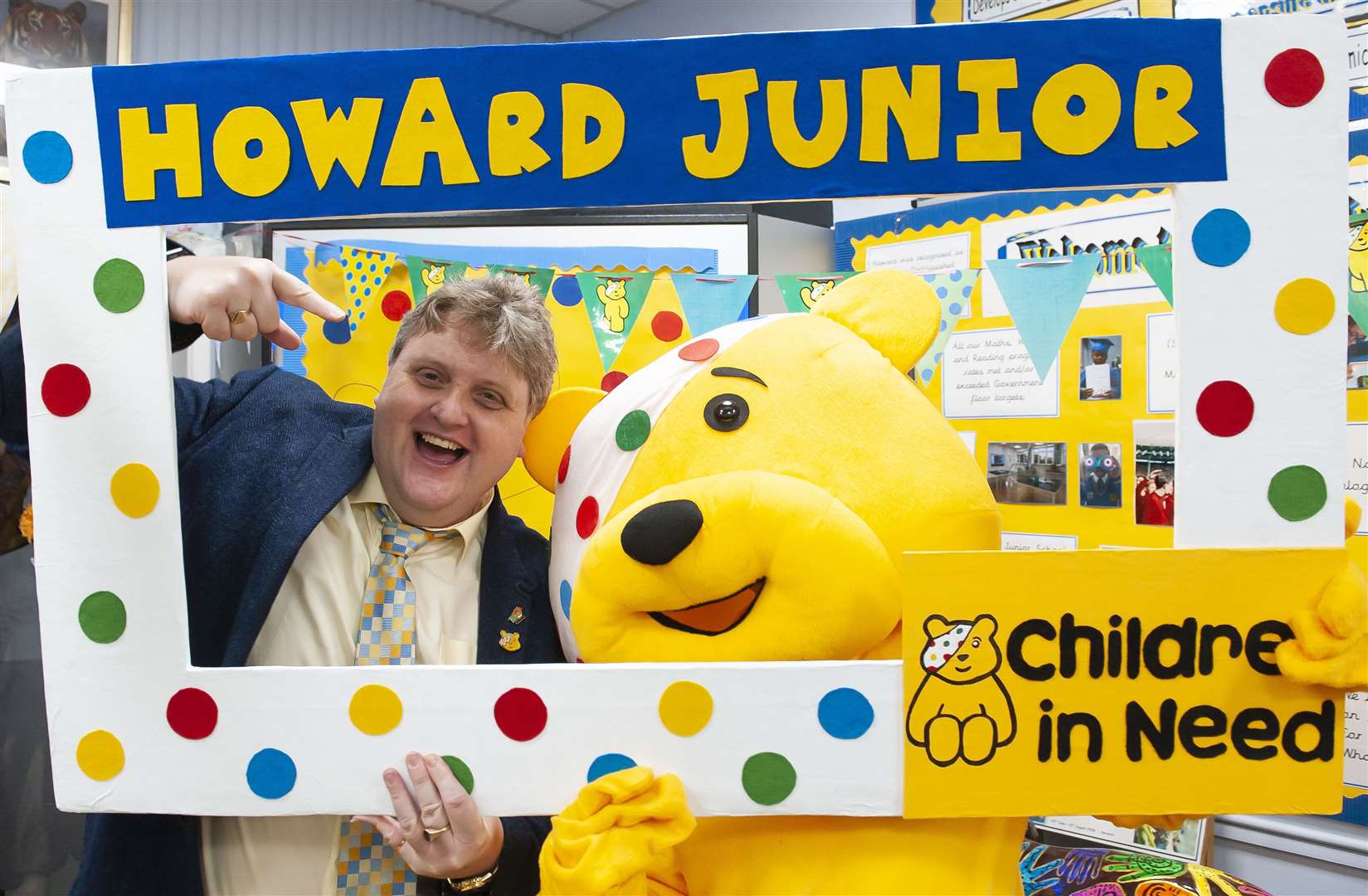 Howard Junior School headteacher Greg Hill on Children in Need day in 2021