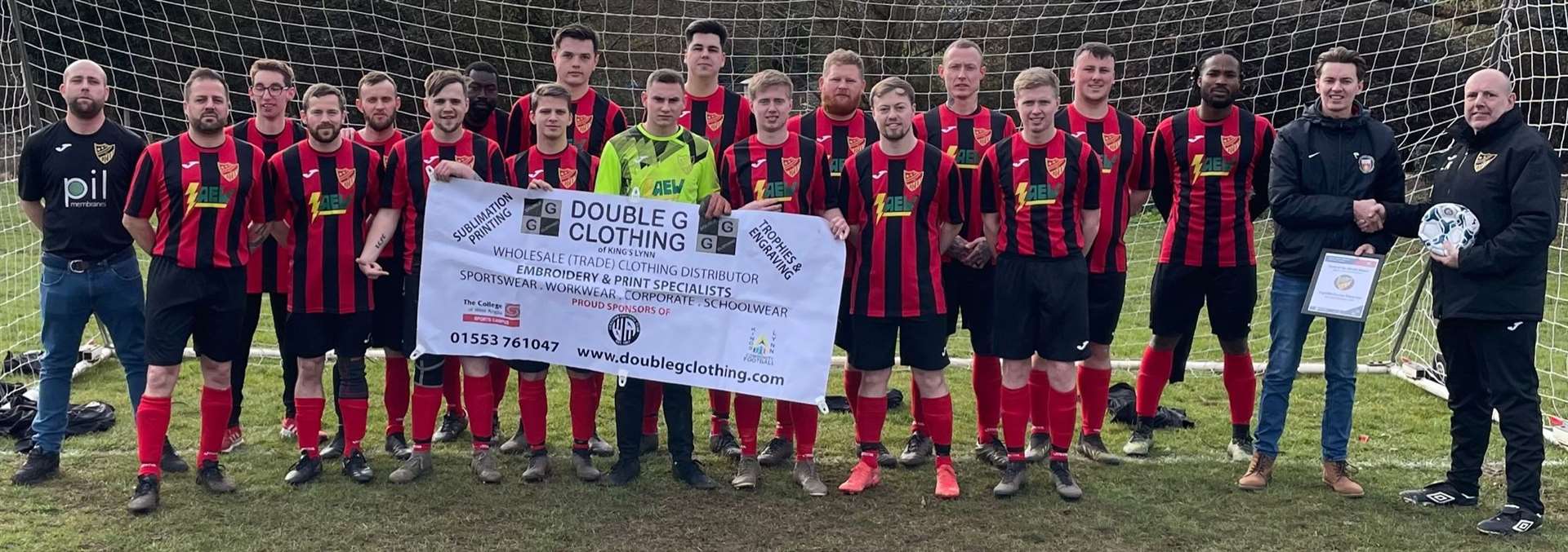 Ingoldisthorpe Reserves pictured receiving their Team of the Month award