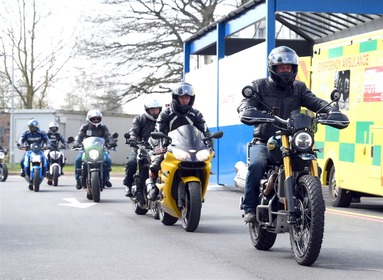 Freewheel cruise riders association delivering East Eggs to children at QEH