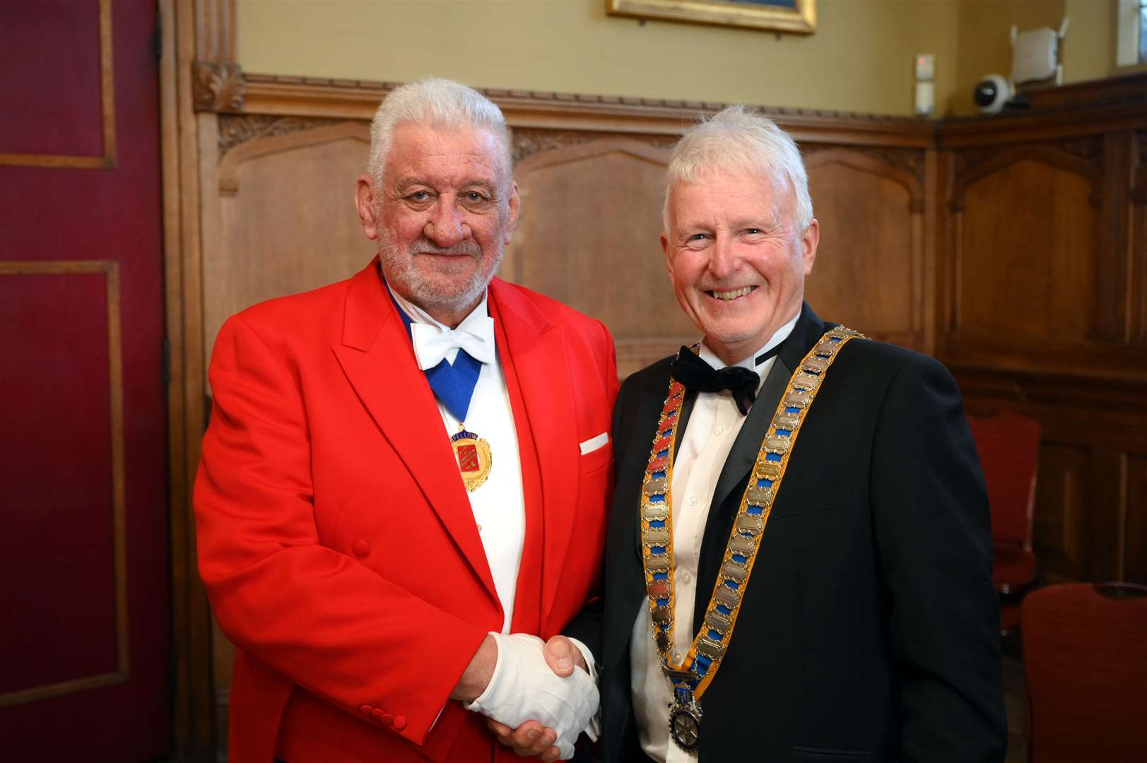Current president of Priory Rotary club, Jonathan Holmes, pictured right