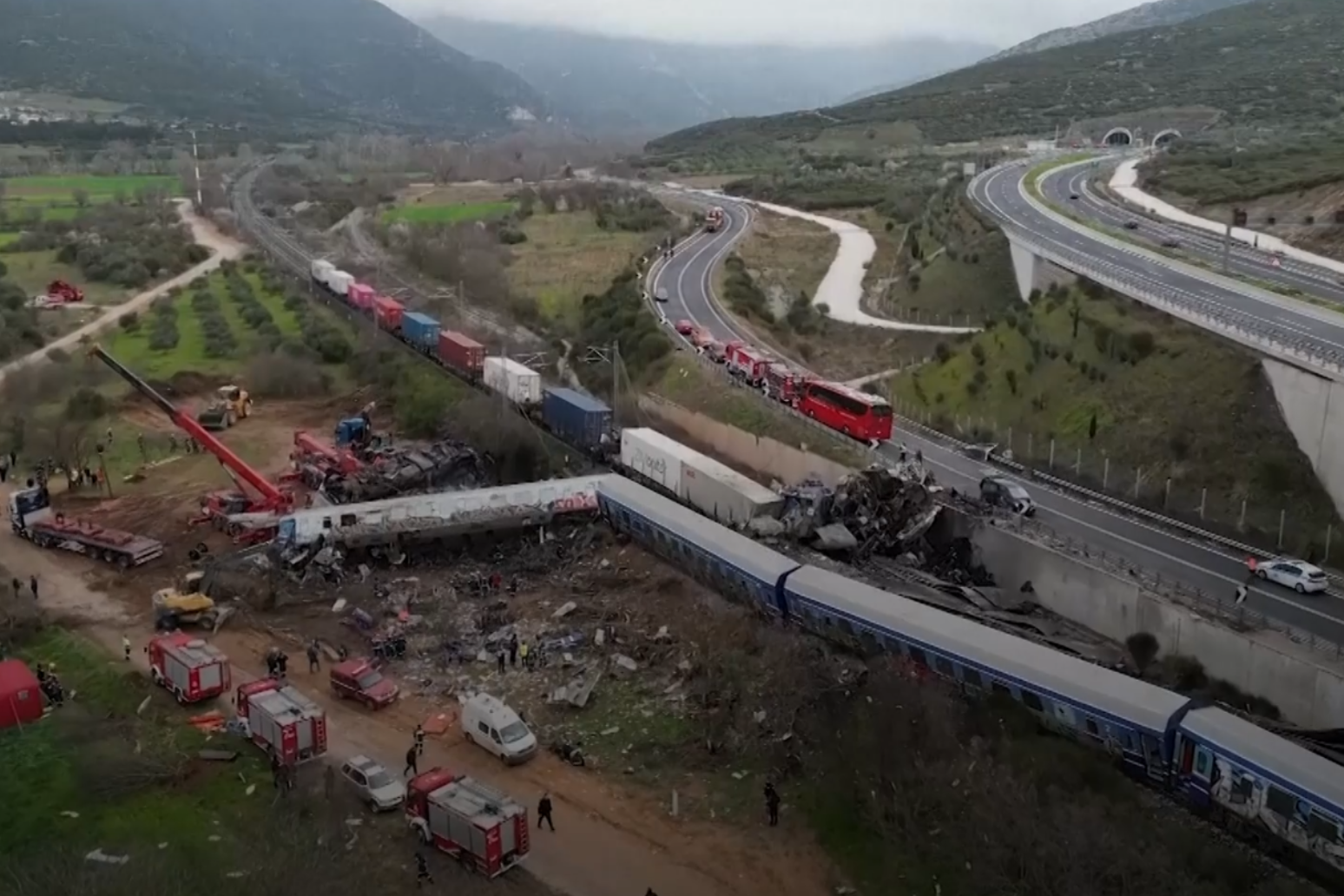 Greek stationmaster arrested after train crash kills at least 36 