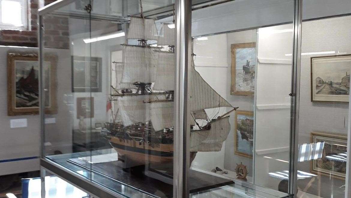 The model of HMS Discovery has been placed in the True's Yard museum in Lynn