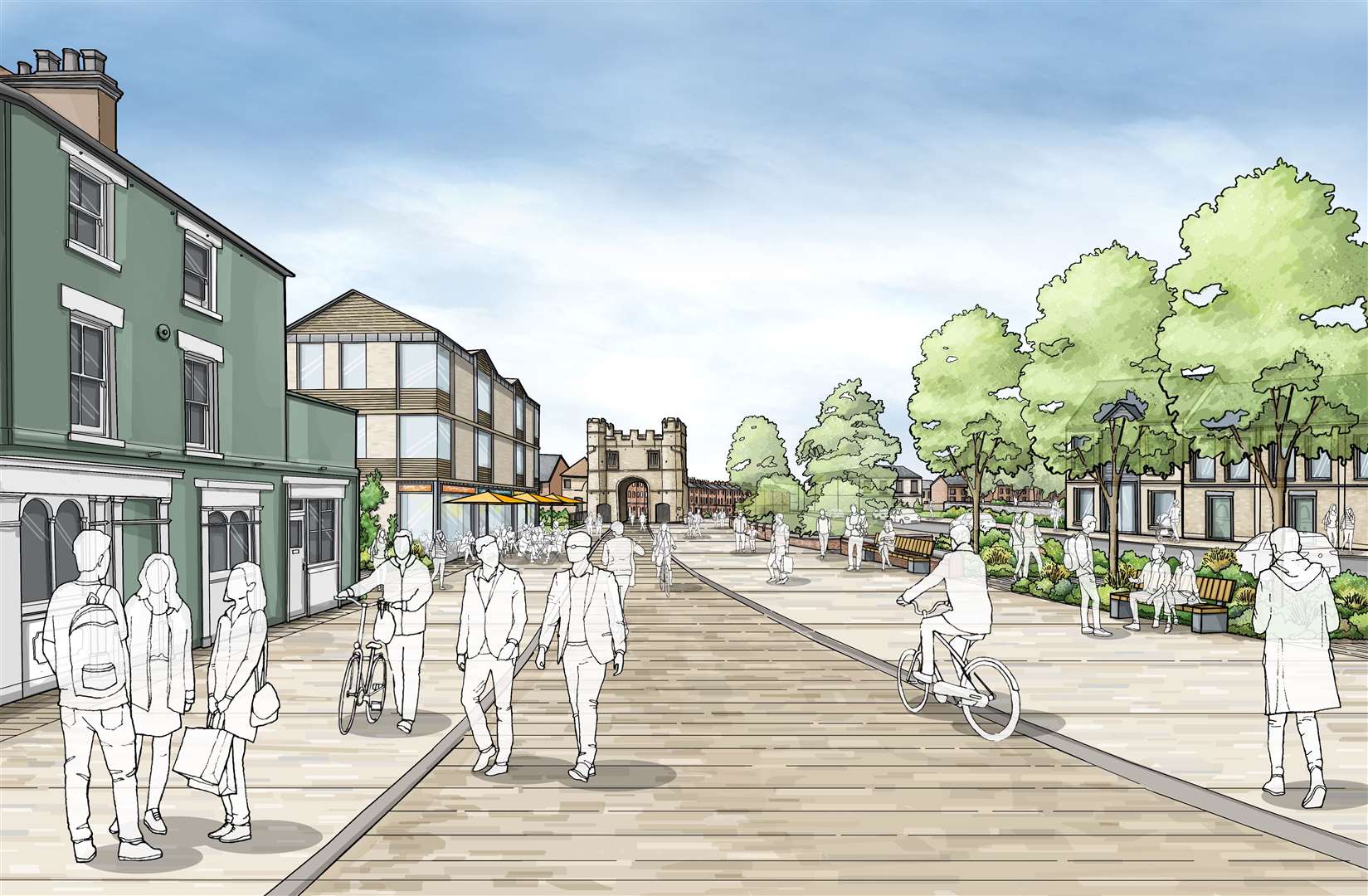 The masterplan will see the space around the 600-year-old fortification pedestrianised