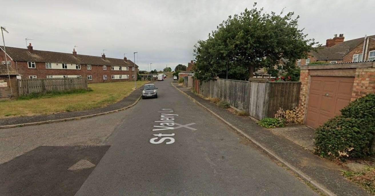 St Valery Lane in South Lynn, where the person and their dog became trapped in mud. Picture: Google Maps