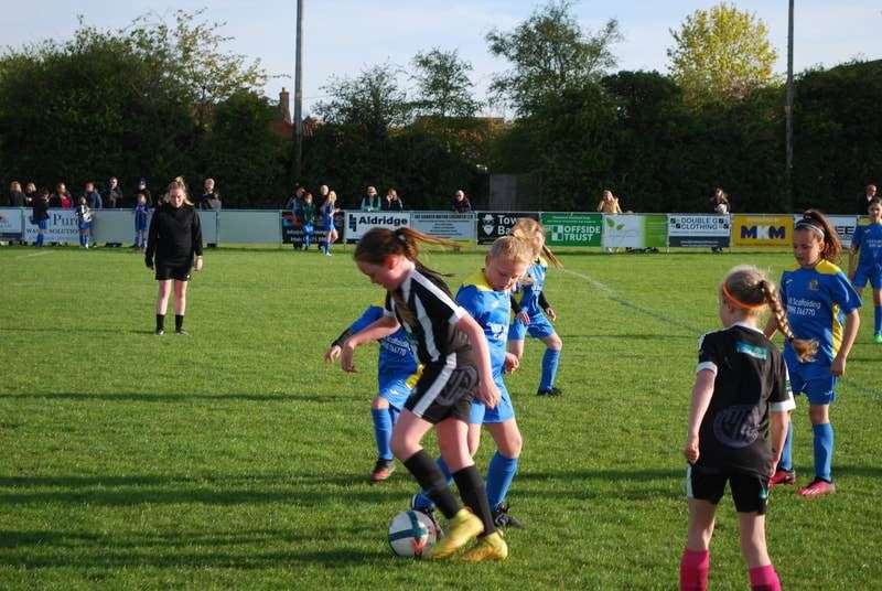 Action from the Mid Norfolk Youth League girls' football festival.