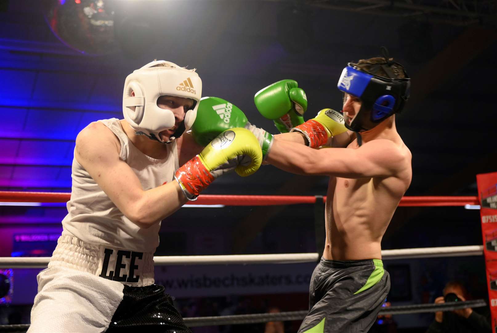 Action from the second Firefite Boxing League show held at Skaters in Walpole Highway