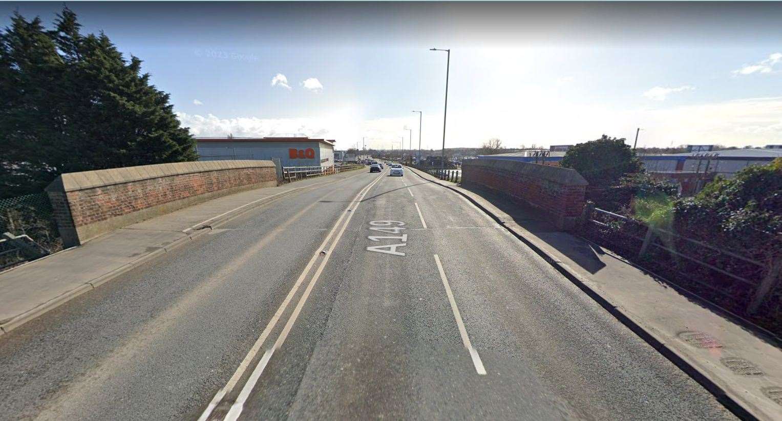 The roadworks have been put in place on Hardwick Road in Lynn. Picture: Google Maps