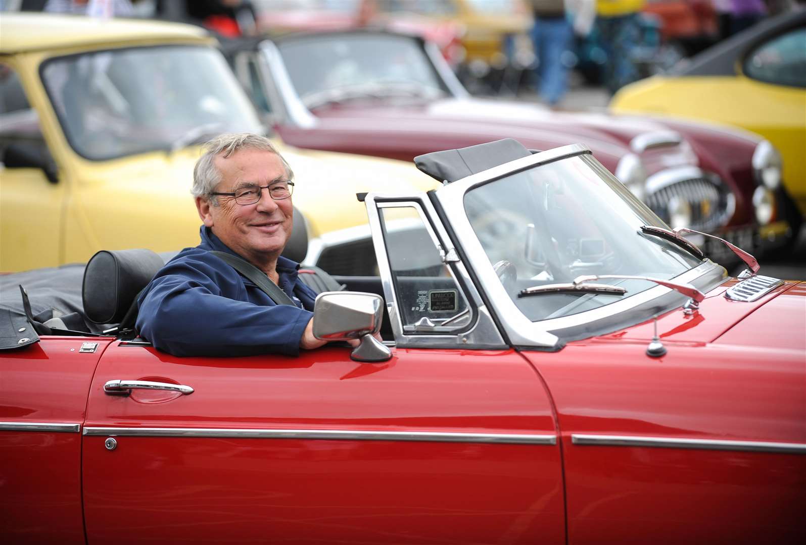 Nick Daubney at the Classic Car Rally on the Tuesday Market Place in King's Lynn in 2019