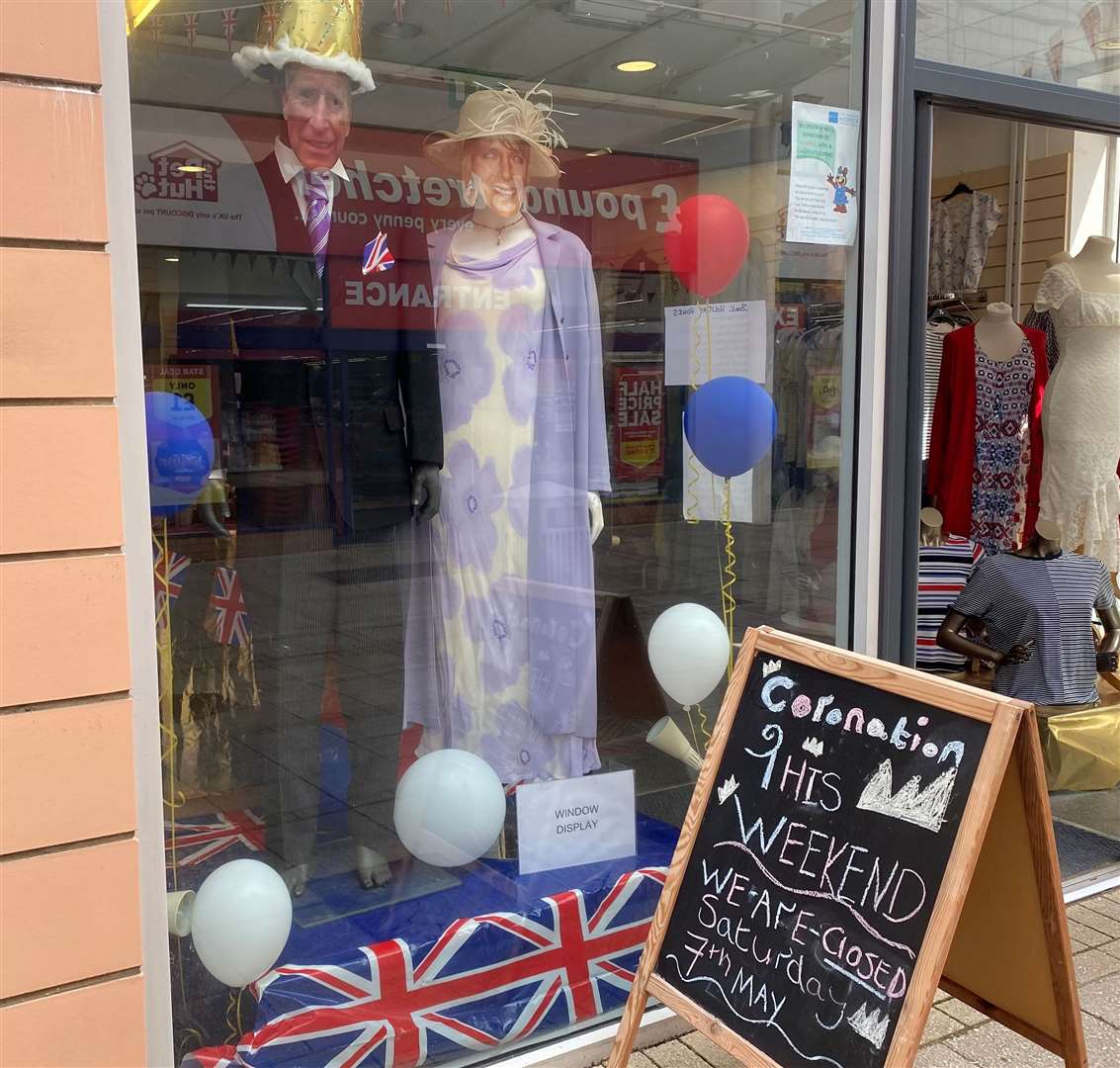 The Norfolk Hospice shop created statues of Charles and Camilla