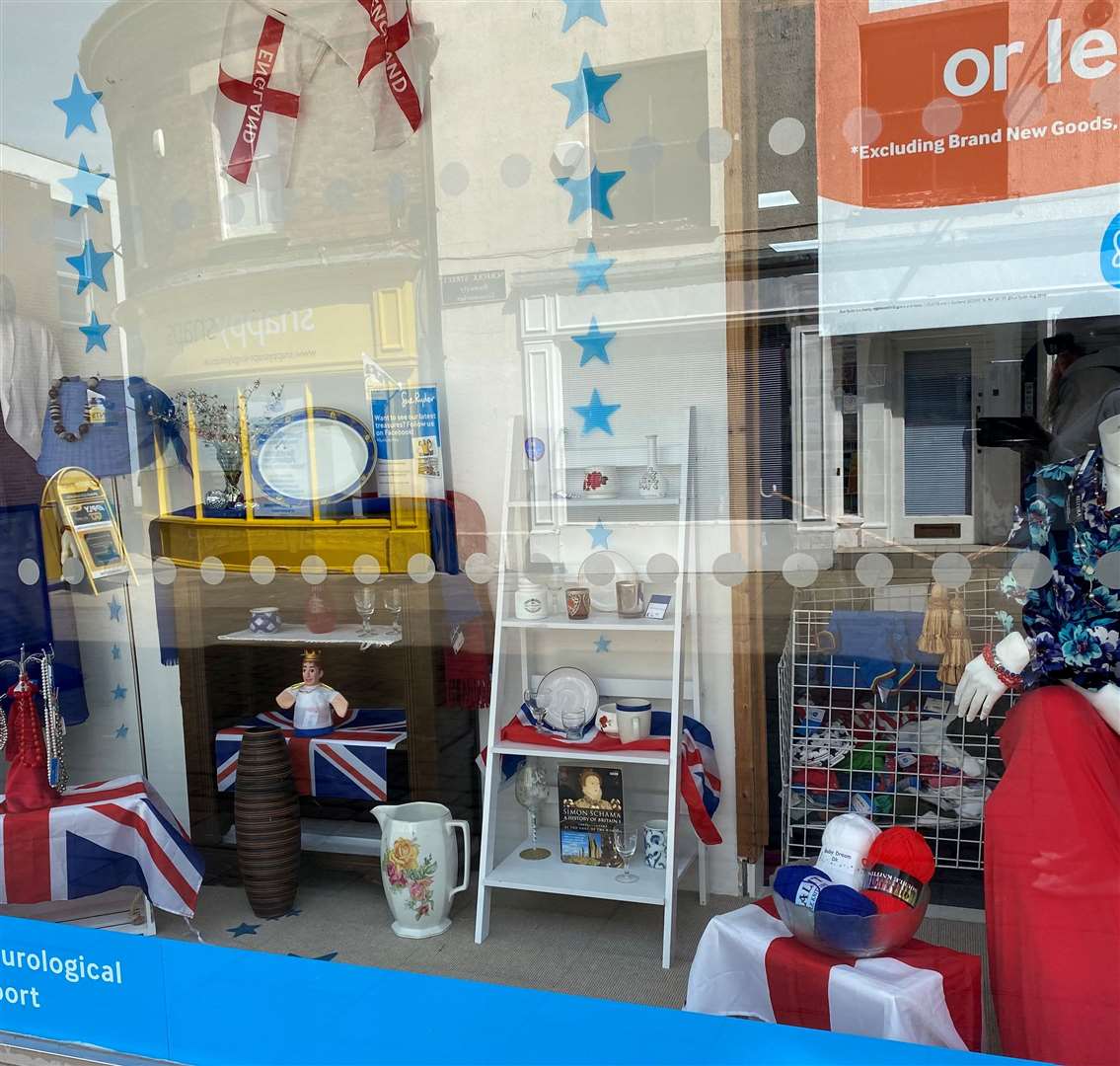 Sue Ryder created this display for the Coronation