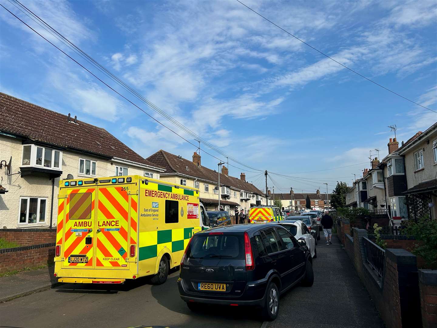 Emergency services closed off Metcalf Avenue in South Lynn yesterday. Pictures: Kris Johnston