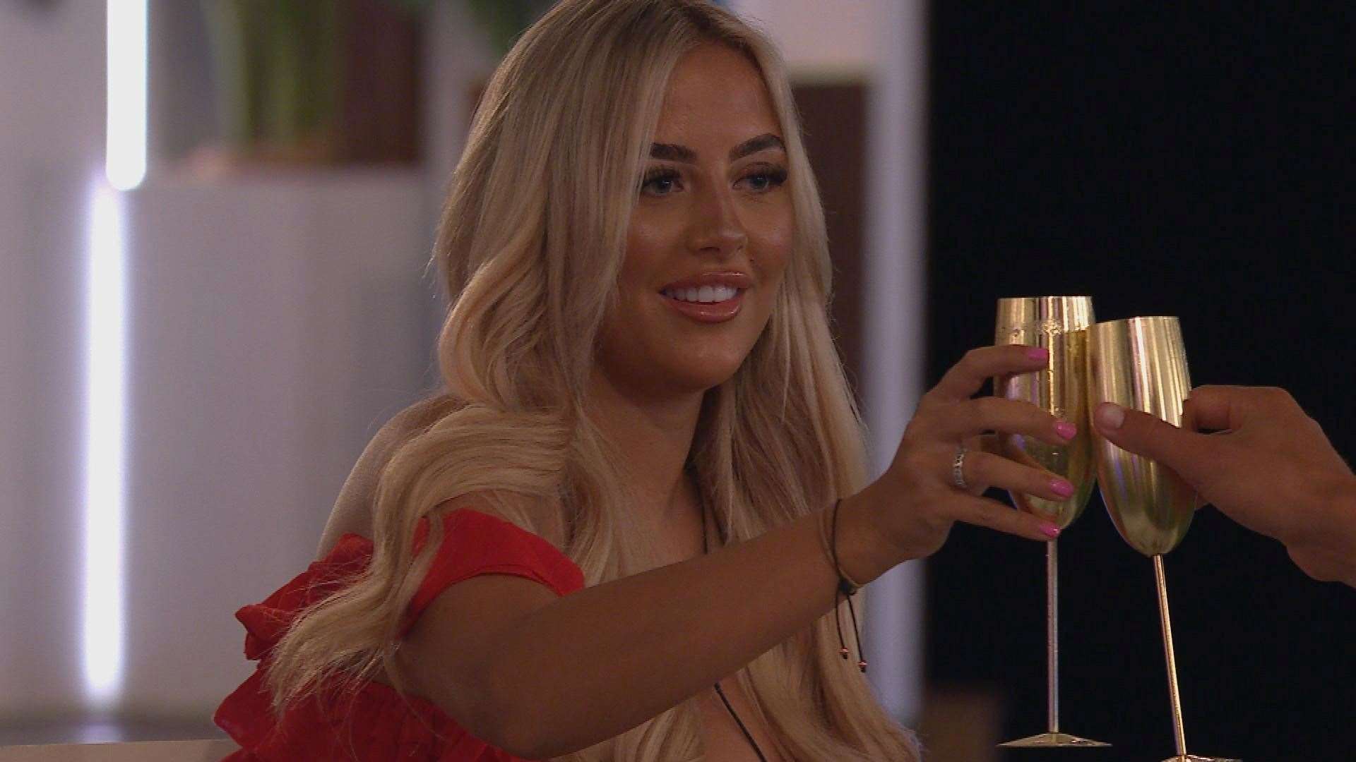 Jess pictured on a date in the villa. Picture: ITV