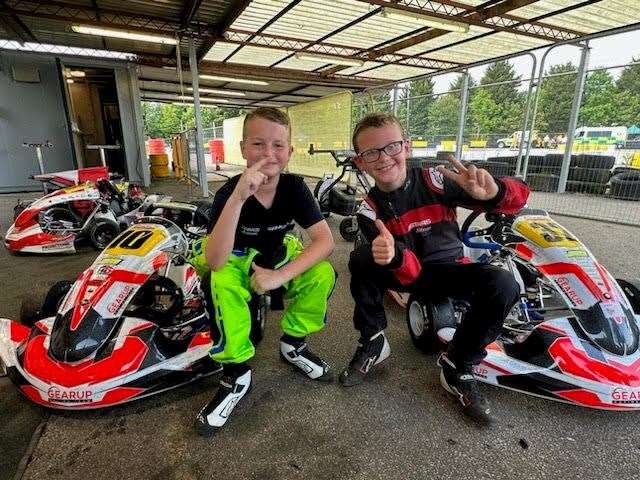 Jenson Sayell with Gear Up Racing colleague Logan Rolfe