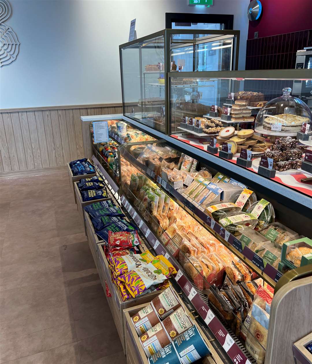 The new store offers a range of hot and cold food and drinks