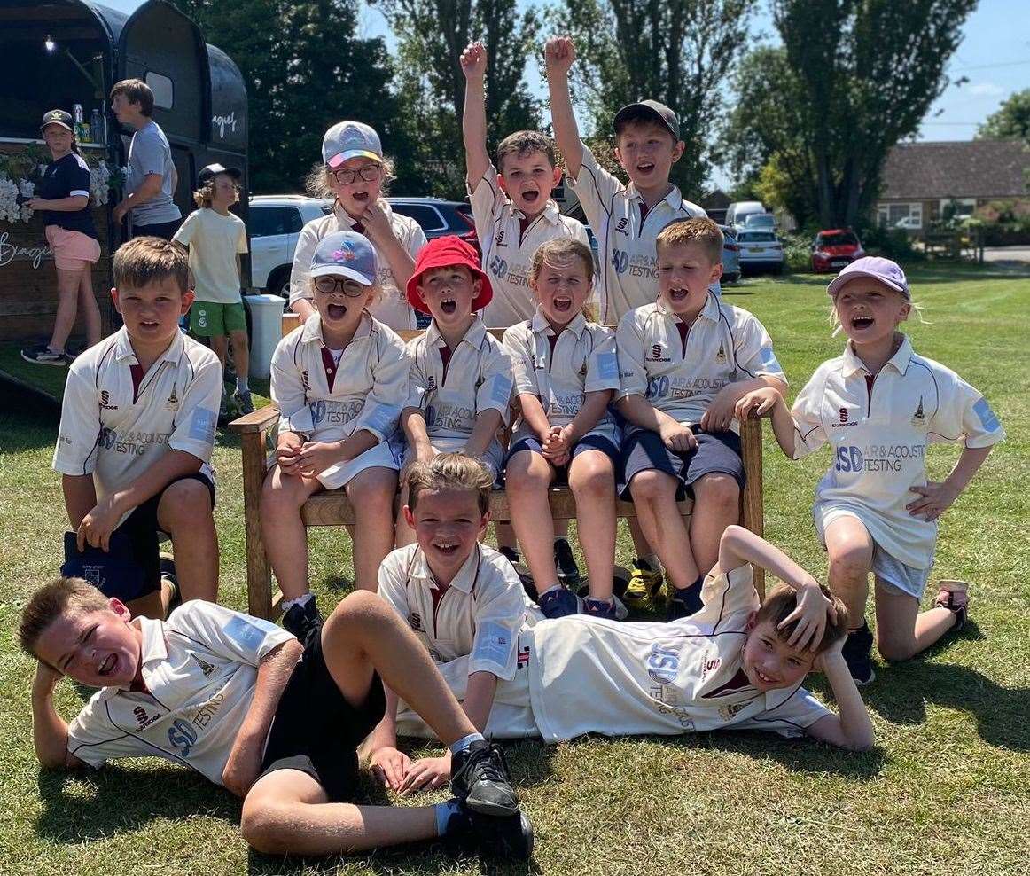 Youngsters at the inaugural under-9 cricket festival at Grimston Cricket Club