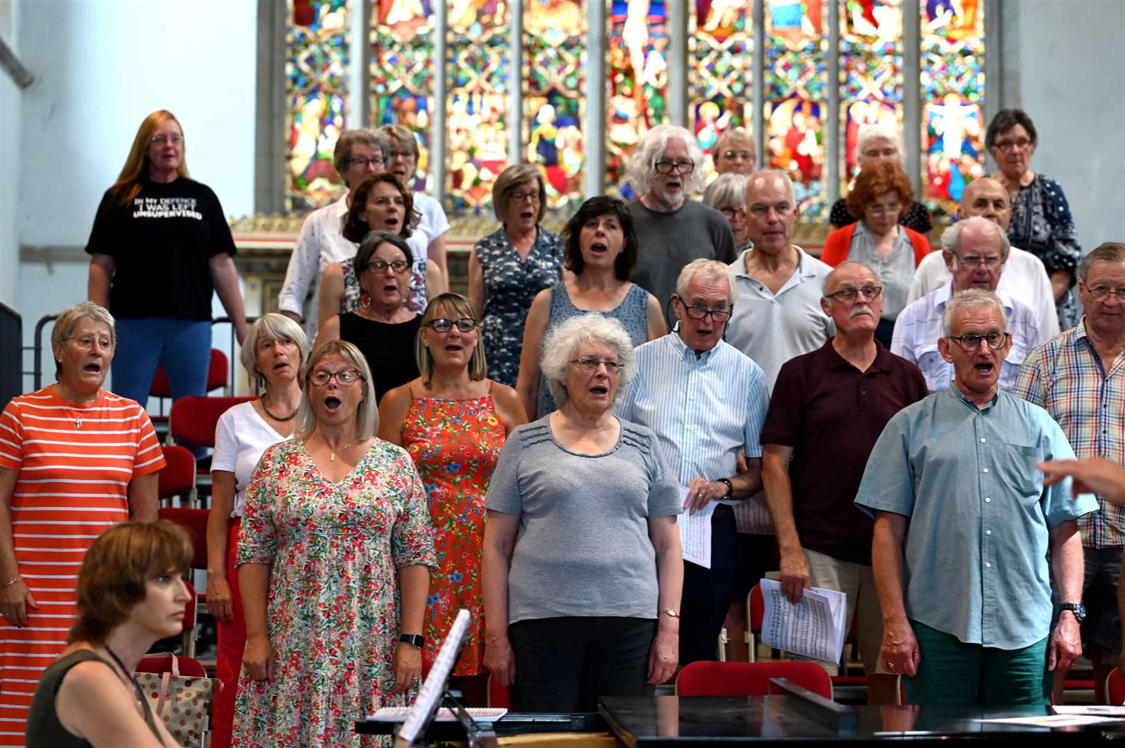Members of the chorus took part in a workshop and rehearsal on Saturday, July 8