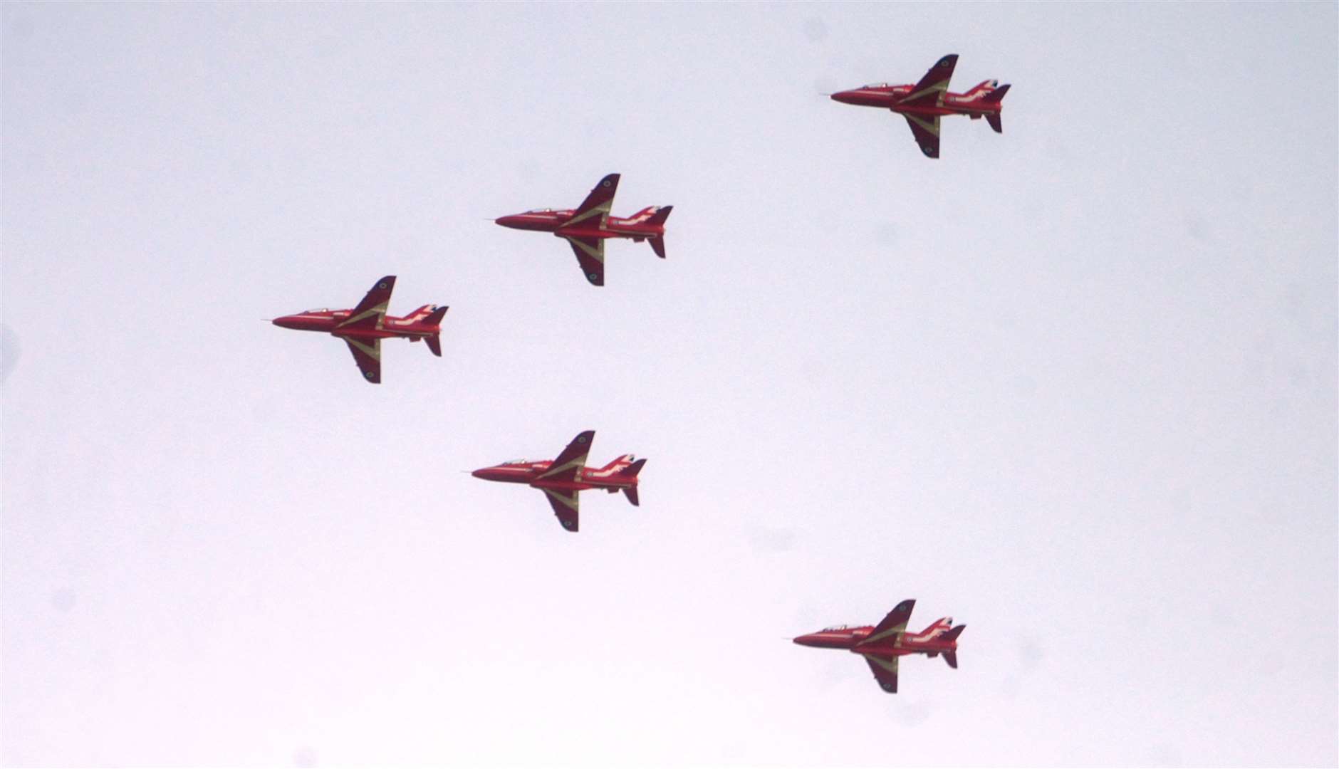The Red Arrows flying over Walpole St Peter last month. Picture: Adam Fairbrother