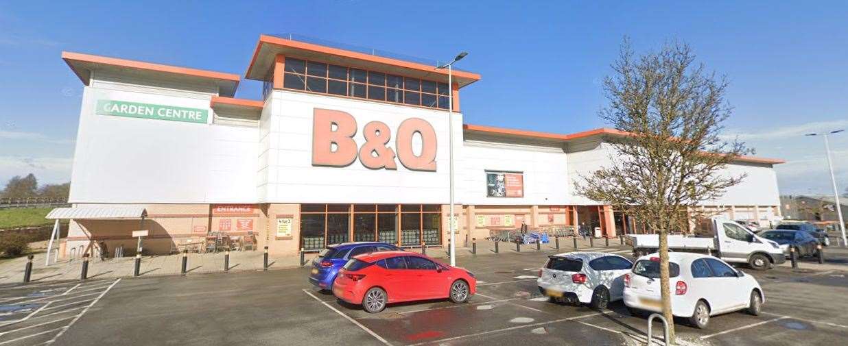 Pegg took a garden furniture set from B&Q without paying for it. Picture: Google Maps