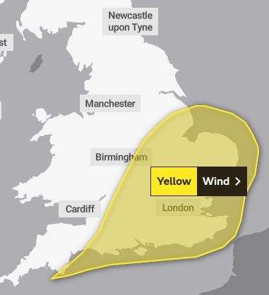 Met Office yellow weather warning