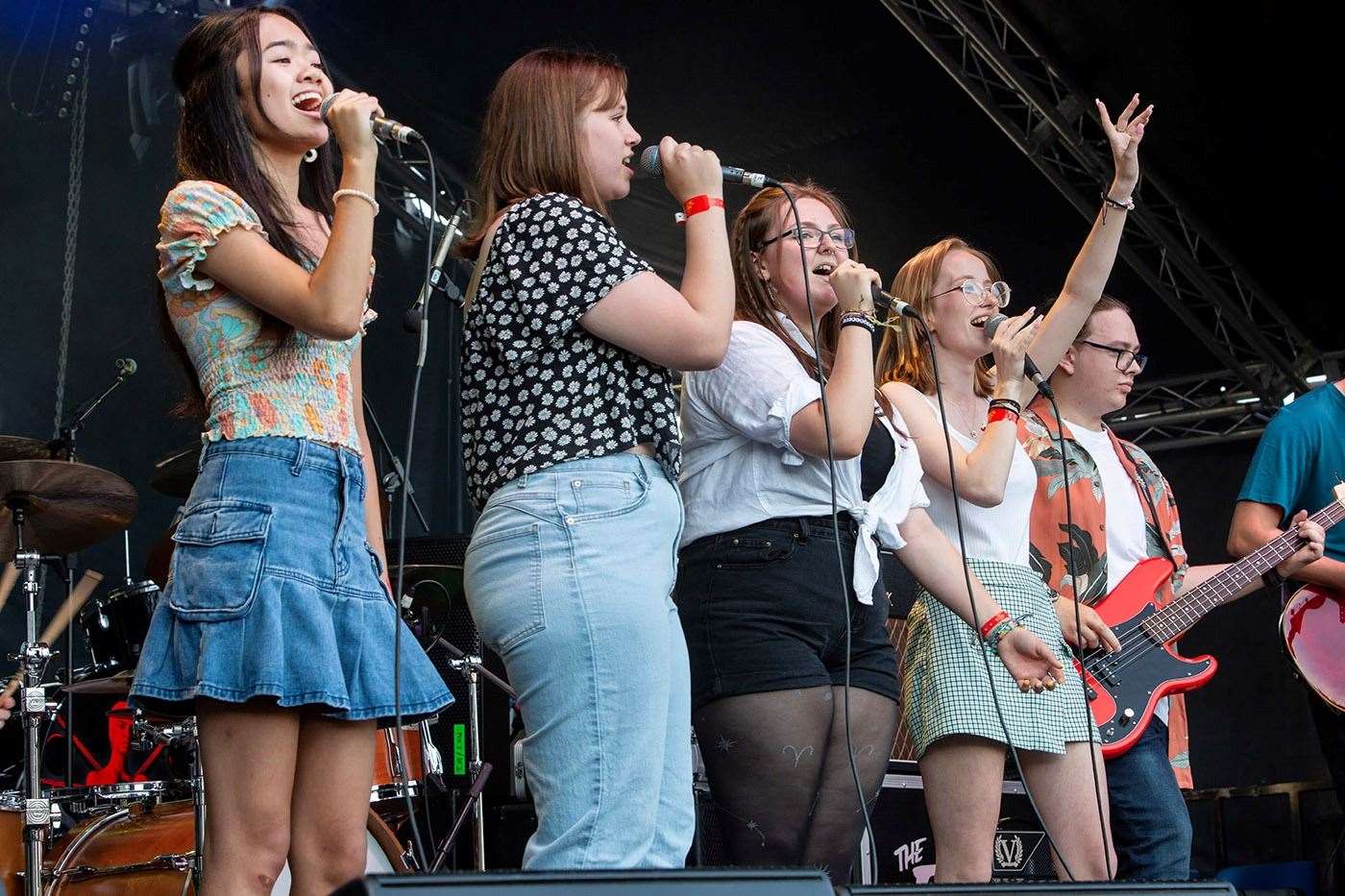 The Walk-man are a group of nine teenagers that opened Festival Too on Saturday night