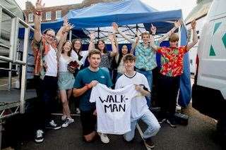The Walk-man are a group of nine teenagers who were the first up on stage on Saturday