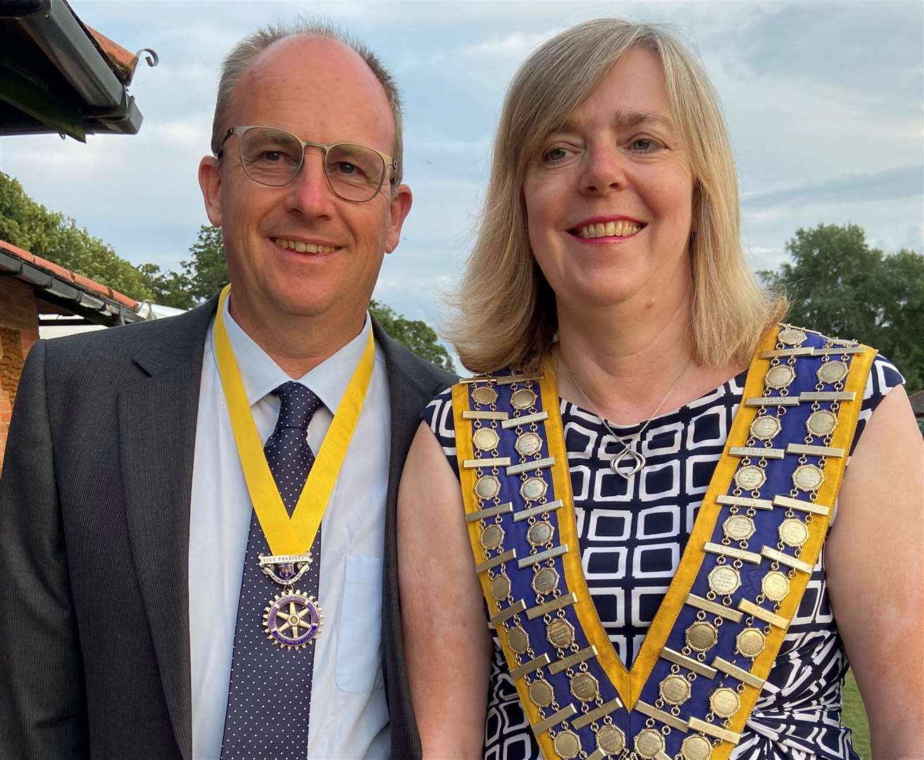 New president nominee of the Rotary Club of King's Lynn Paul Robson, left, and new president Mel Robson
