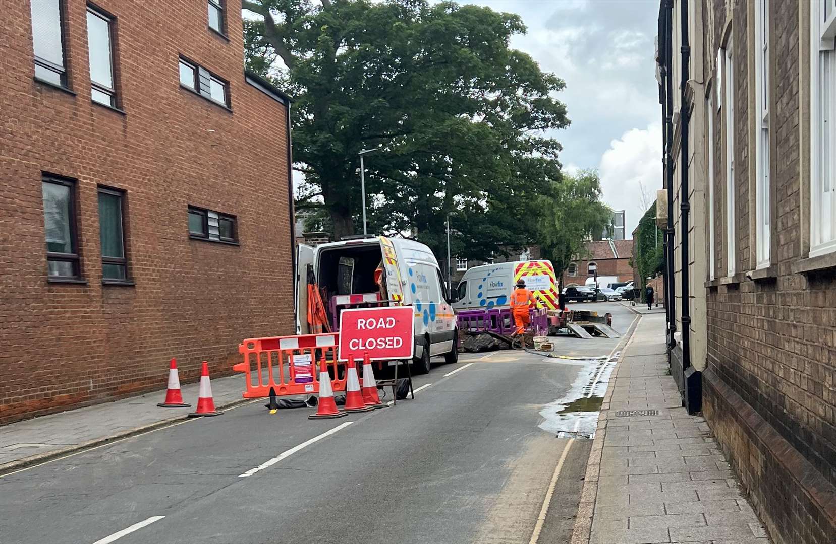 Anglian Water are carrying out works on St Ann's Street in King's Lynn