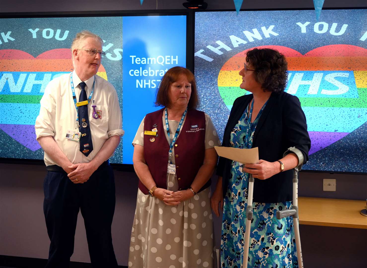 75th Birthday and thank you day for the NHS at QEH Alice Webster Chief Exec