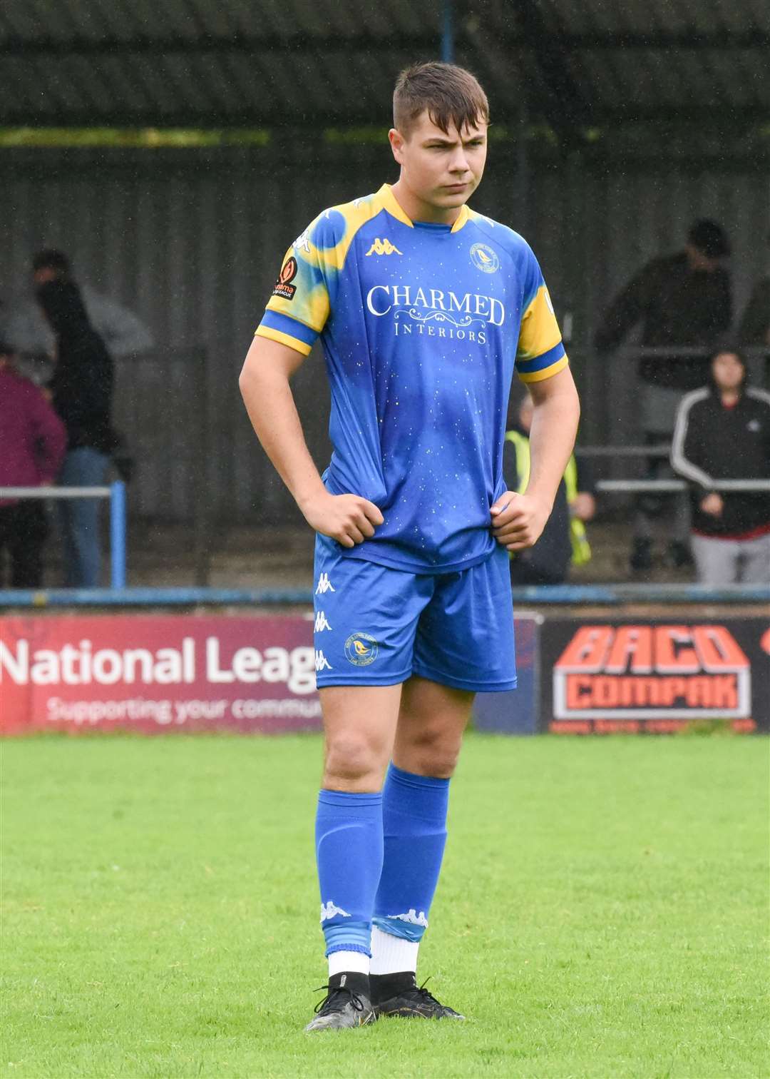 FletcherToll, pictured in action for King's Lynn Town during a recent trial, will be back in a black and white shirt on Tuesday night. Picture: Tim Smith