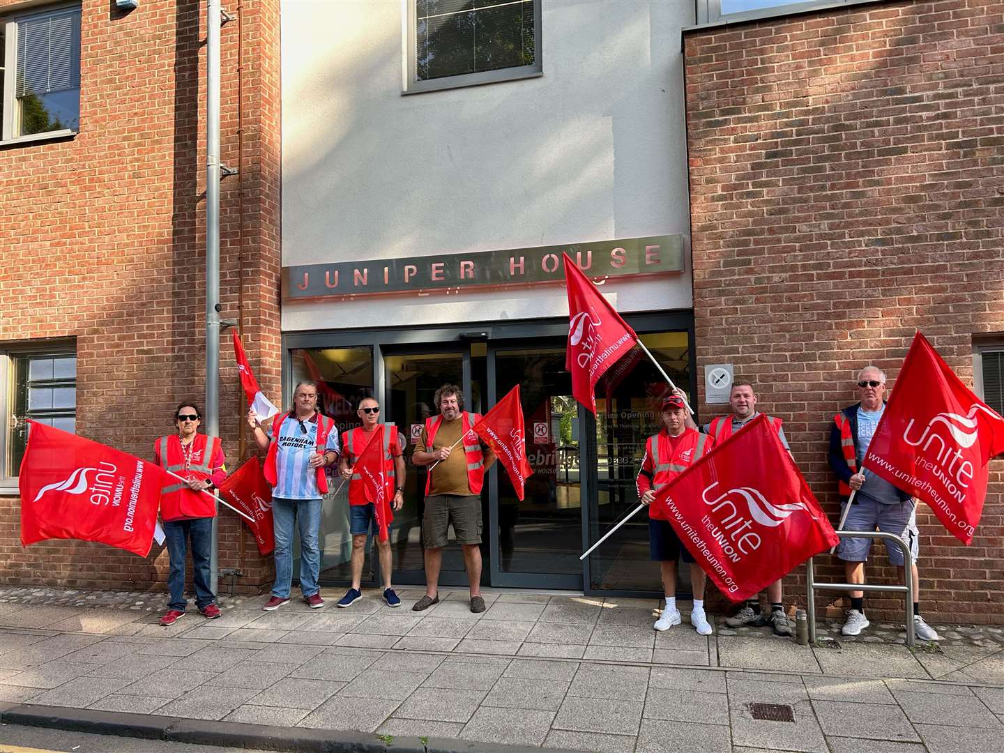 Staff at Freebridge Community Housing went on strike yesterday as they seek a 7% pay rise