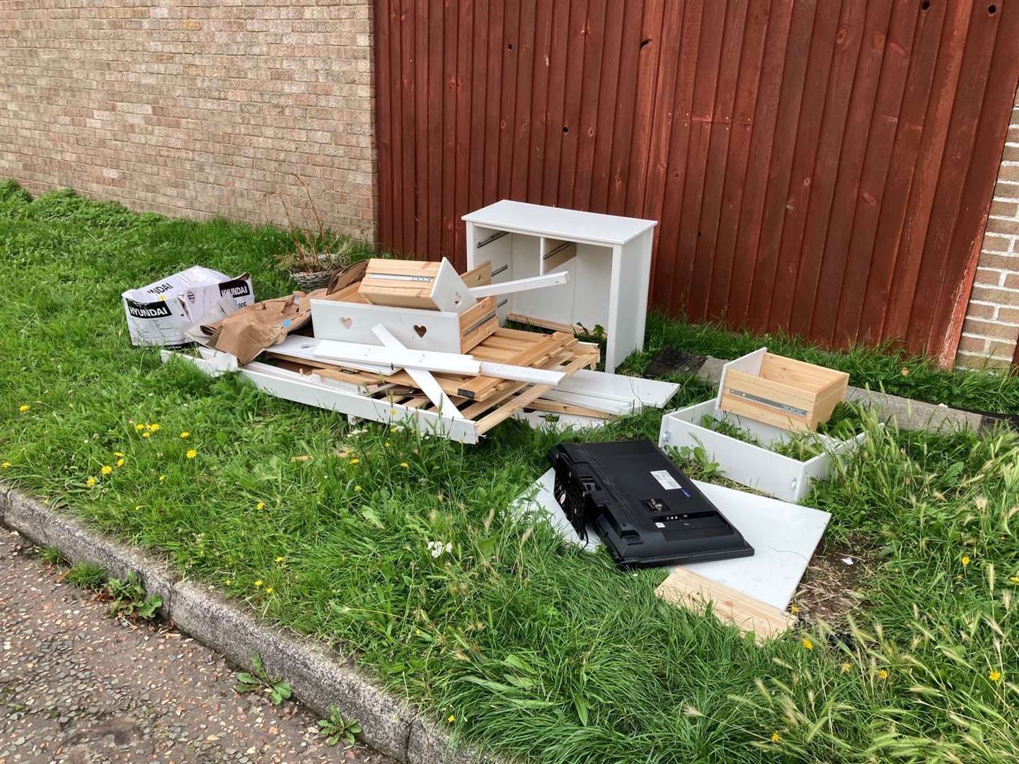 The waste dumped on Brockley Green