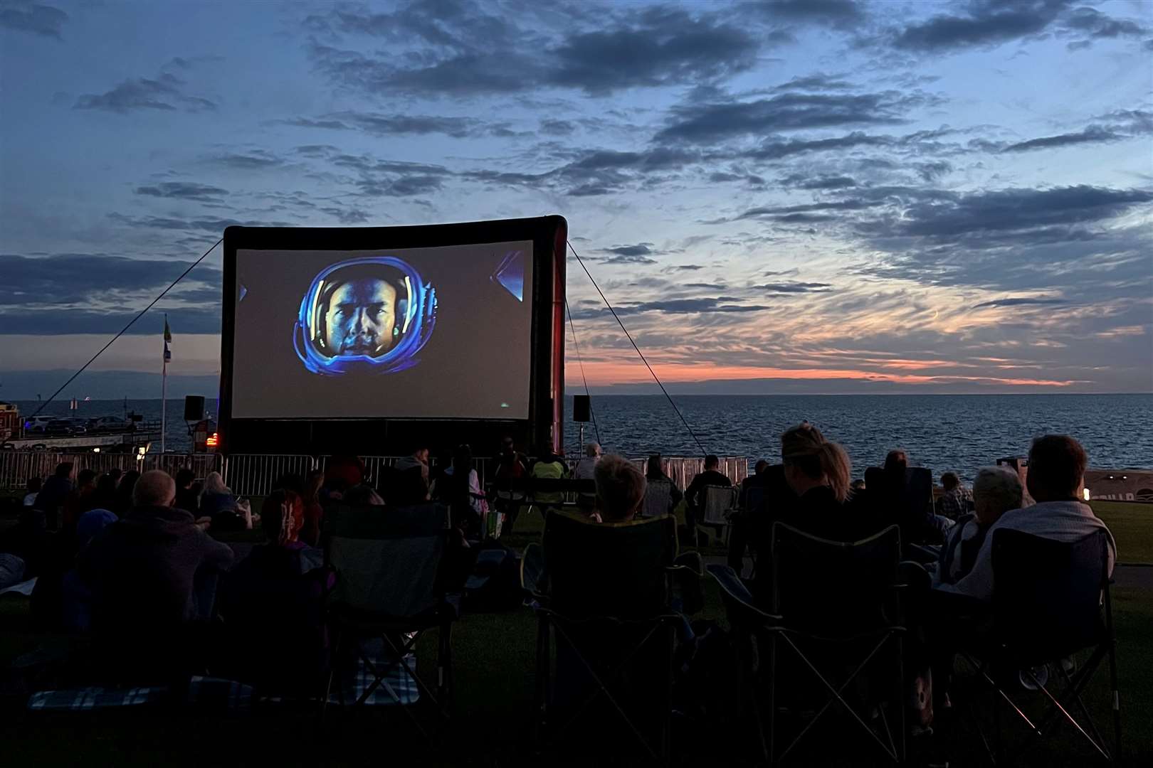 West Norfolk Council put on a free screening of Top Gun: Maverick on the green at Hunstanton. Picture: Rebekah Chilvers