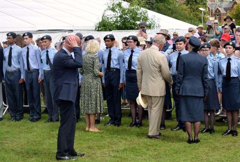 The Air Cadets formed an Honour Guard for the visitors. Credit: MOD