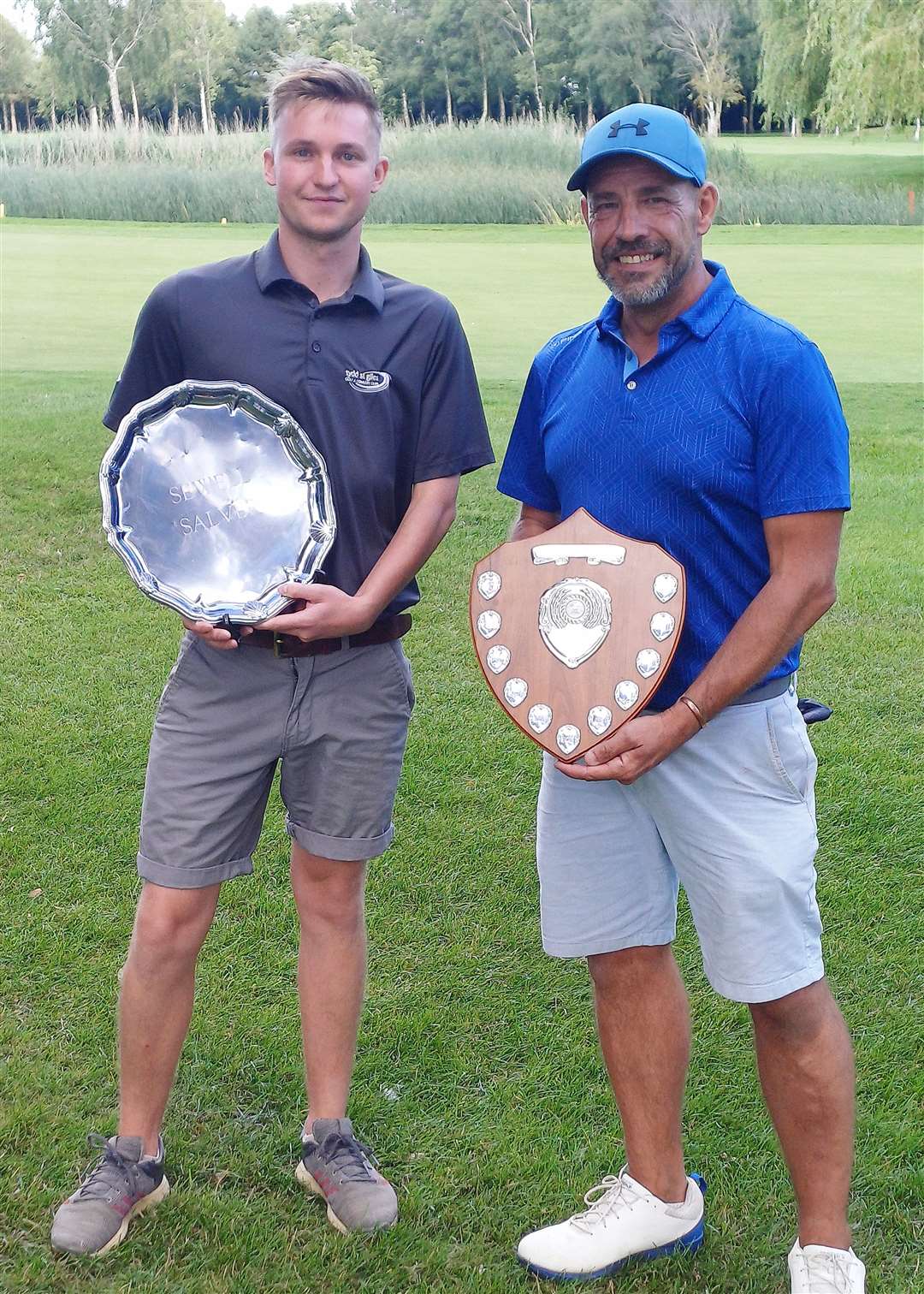 Luke Rowell, the Sewell Salver winner, with James Neve who won the Ciuffini Shield.