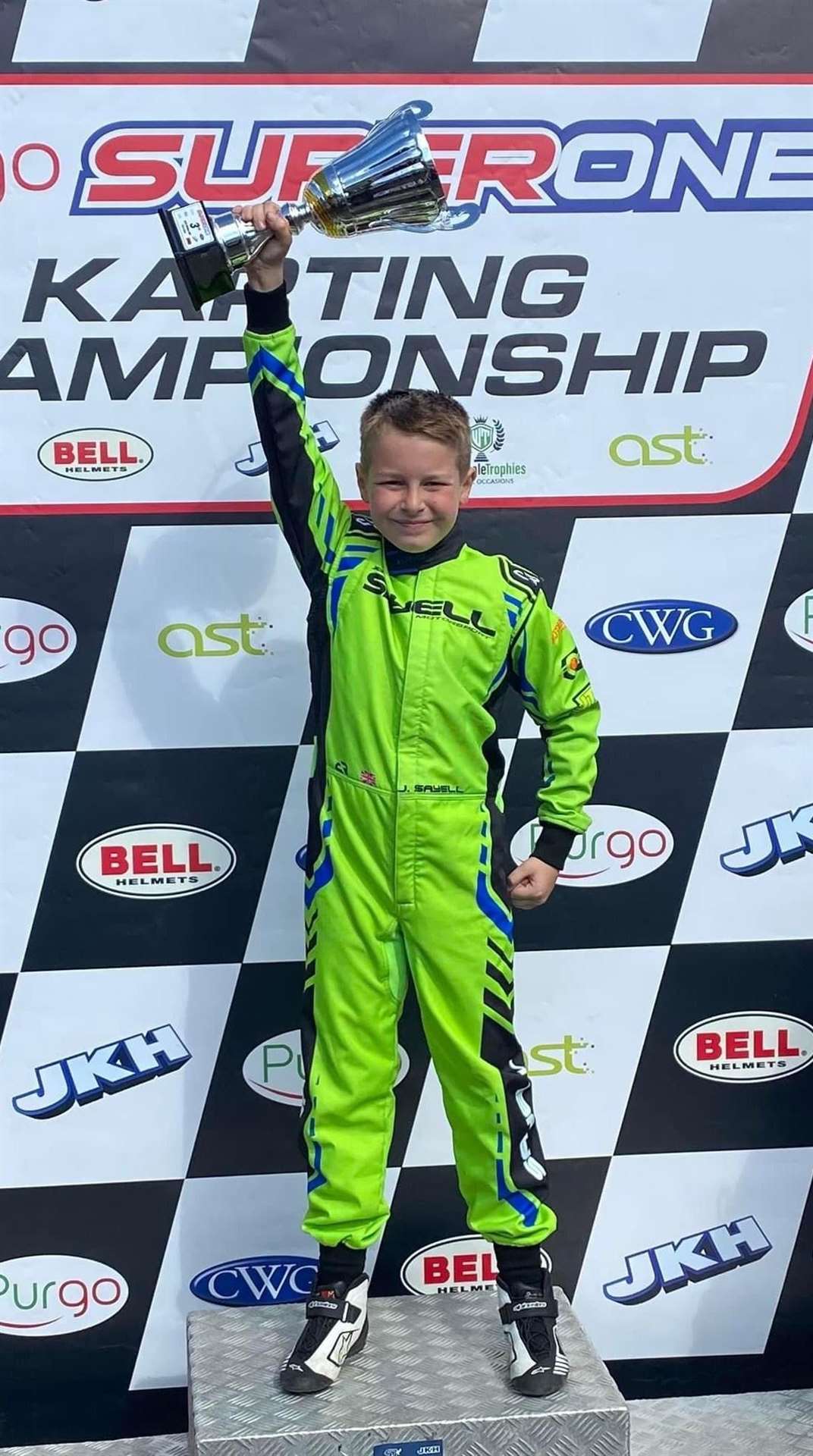 Jenson Sayell took second and third place trophies at the weekend.