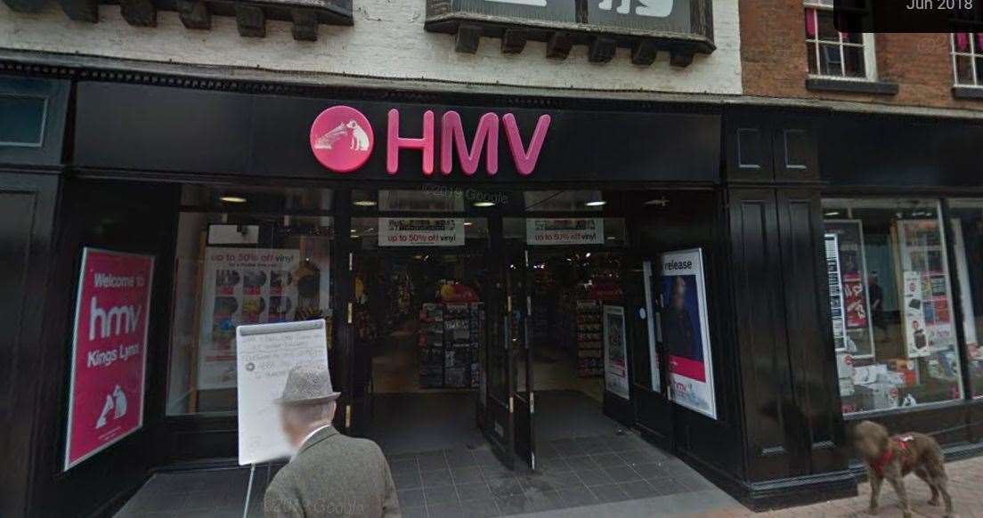 Charewicz stole headphones from HMV in Lynn. Picture: Google Maps