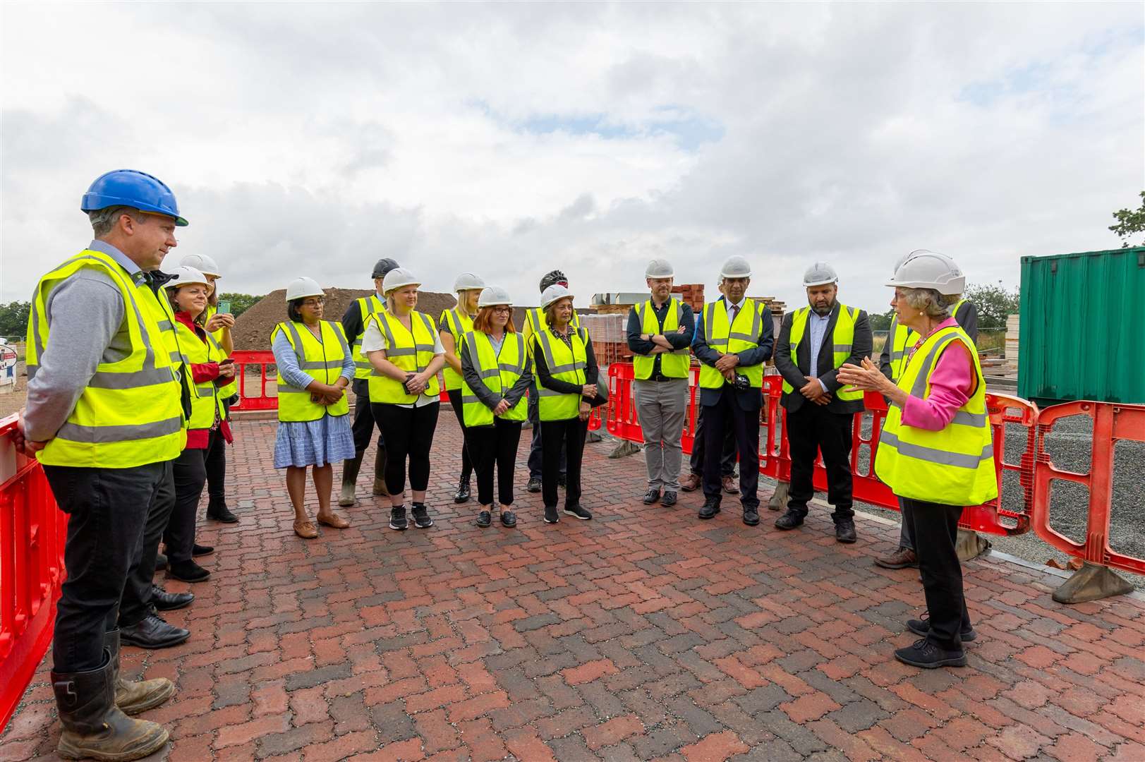 Patricia Hewitt, chair of NHS Norfolk and Waveney Integrated Care Board, visits the site of the new St James Medical Practice in King's Lynn. Picture: Simon Watson Photography