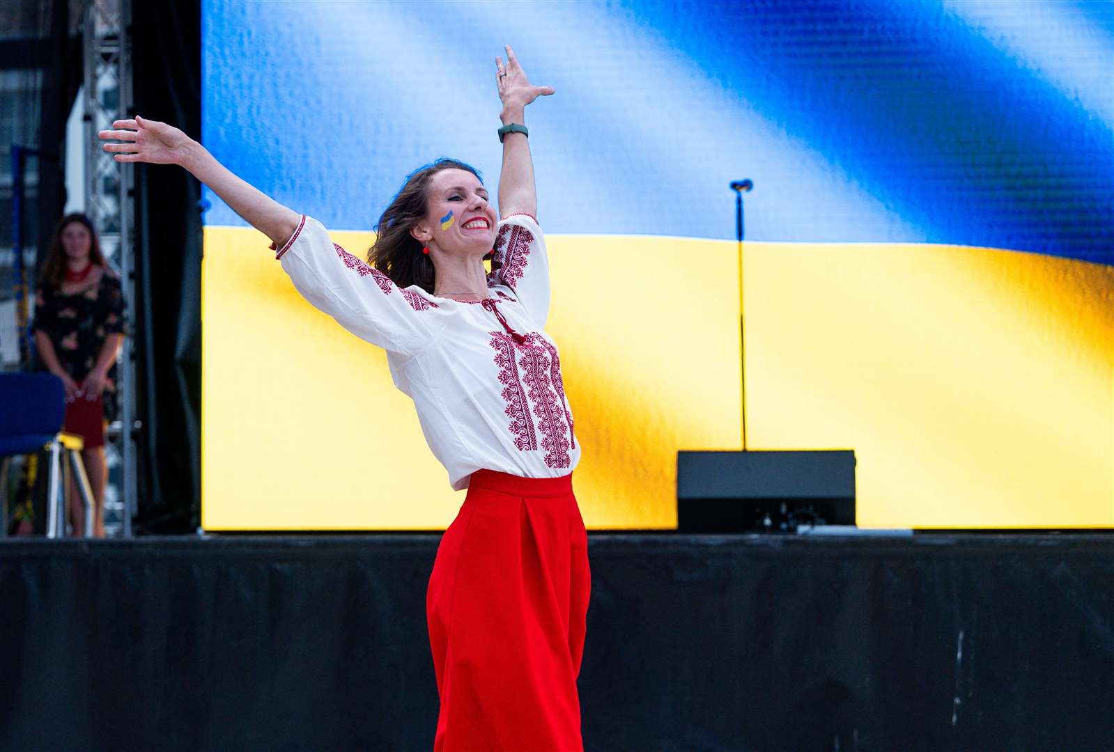 Joy at Ukraine Independence Day. Picture: Ian Burt.