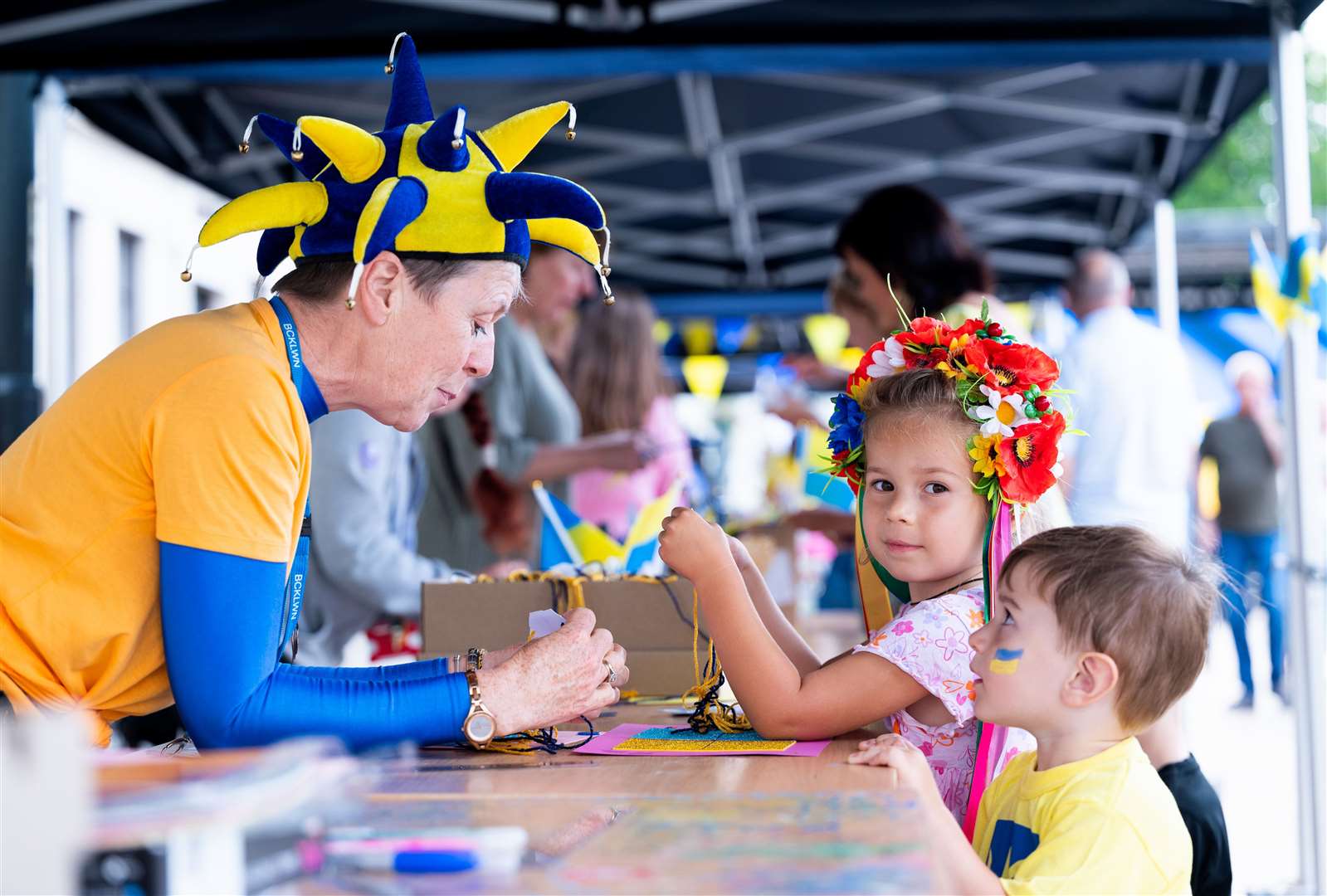 Lots of children enjoyed crafts and facepainting. Picture: Ian Burt.