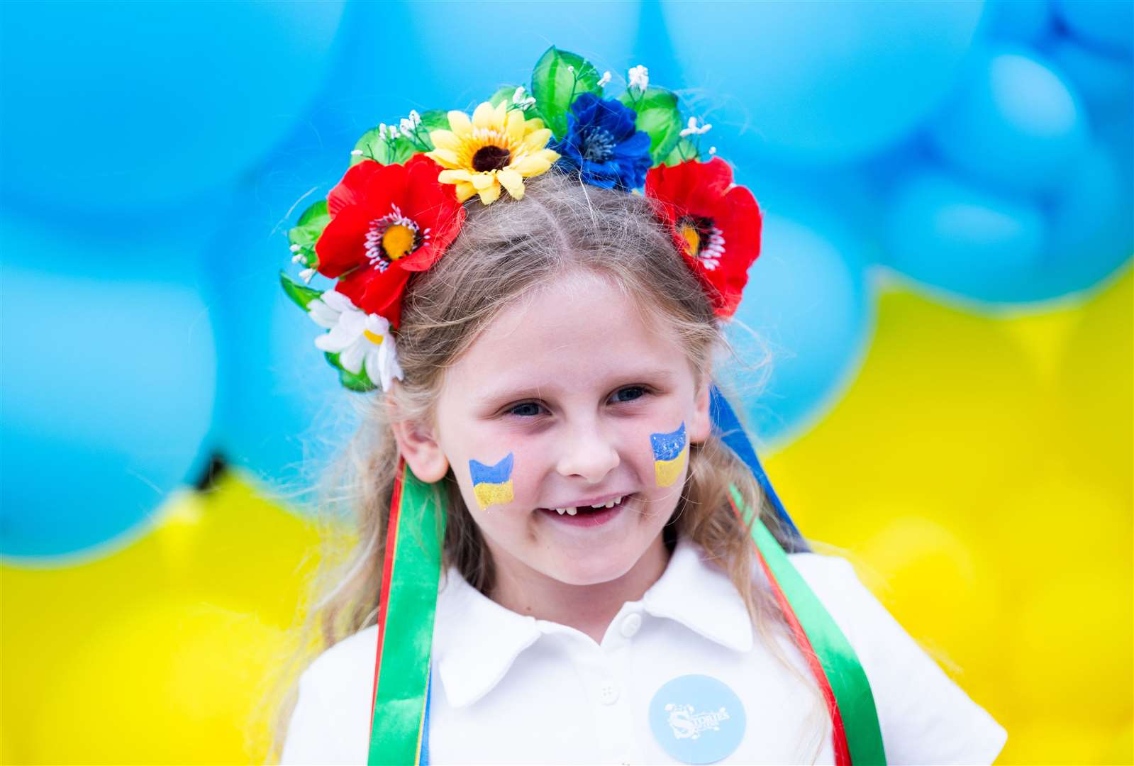 Dressed up for Ukraine Independence Day. Picture: Ian Burt