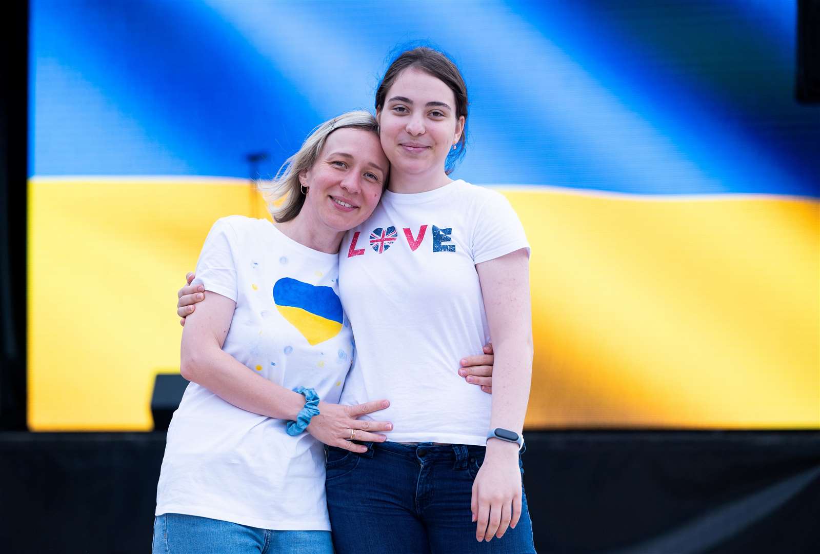 Showing love for Ukraine Independence Day. Picture: Ian Burt