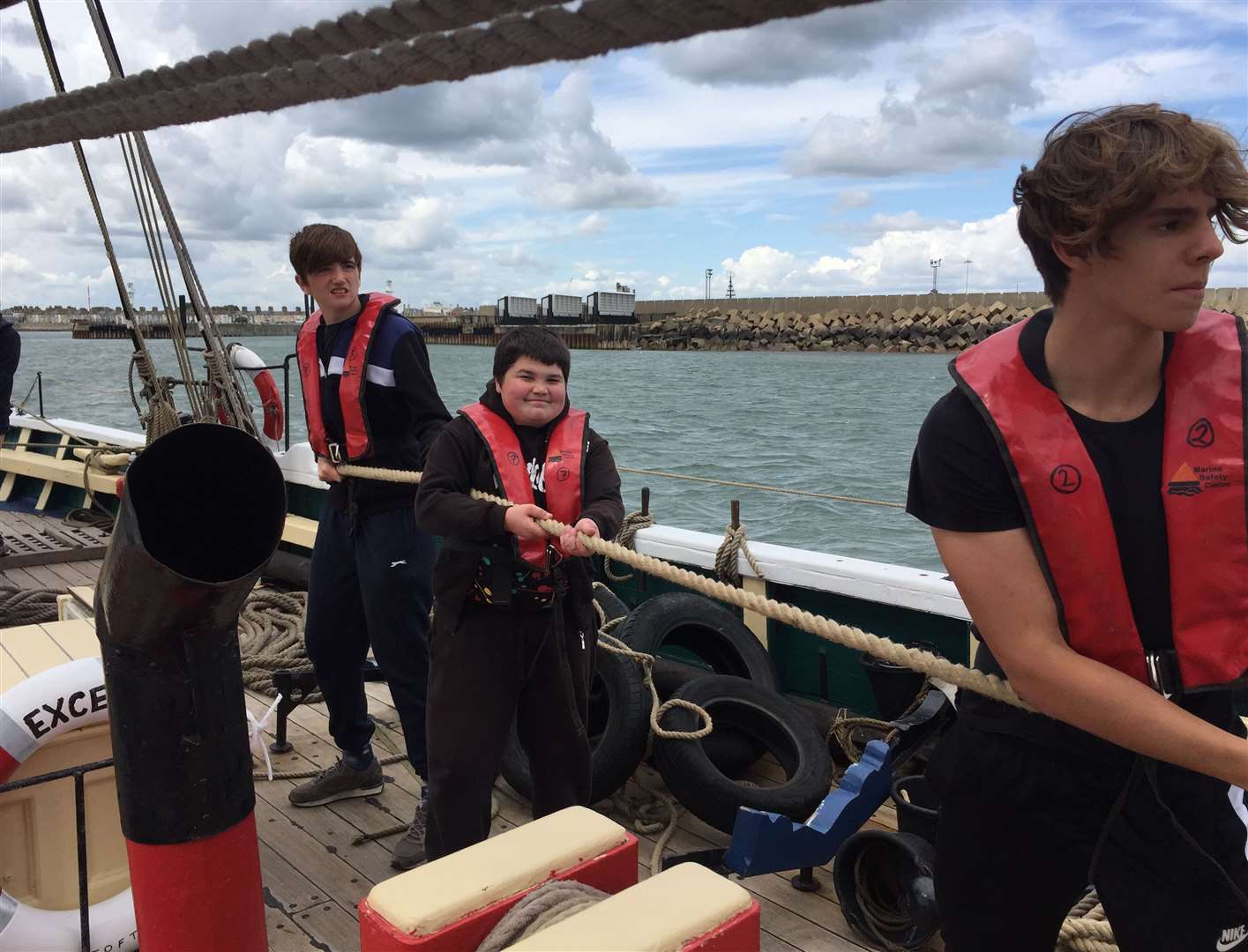 The students sailed from Lowestoft to Yarmouth. Credit: Barking Dog Media.