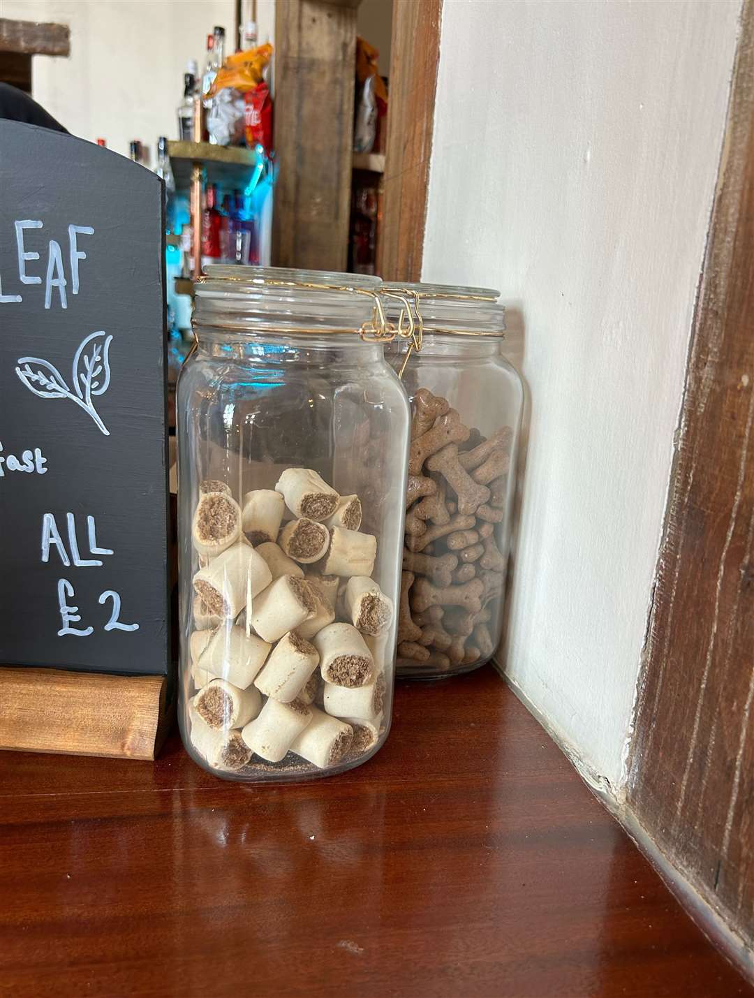 Dog treats are on offer at the pub