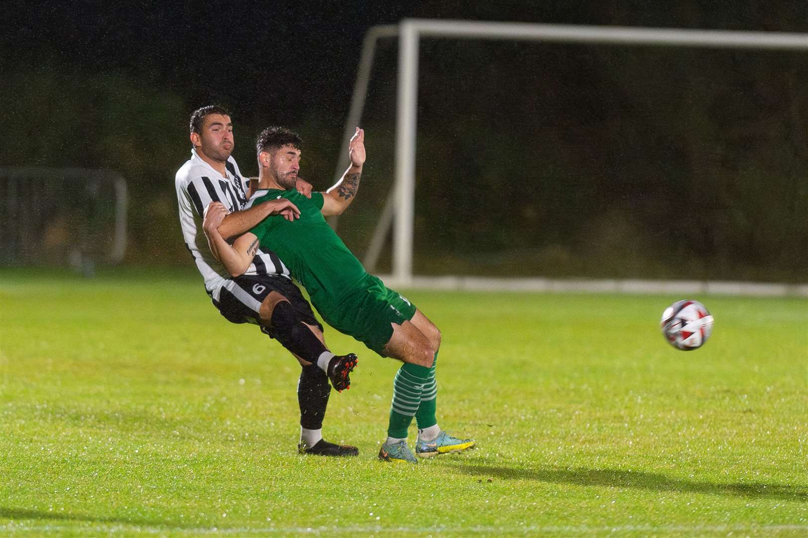 Action from Heacham's 4-0 victory over Dereham in the Thurlow Nunn Premier Division. Picture: Ian Burt