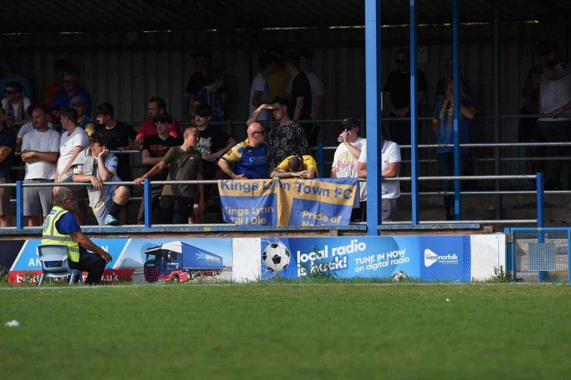 Lynn fans watch their side capitulate. Picture: Tim Smith