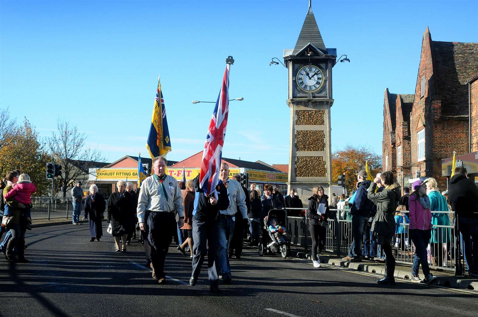 A previous Remembrance parade in Gaywood – an event that has now been saved