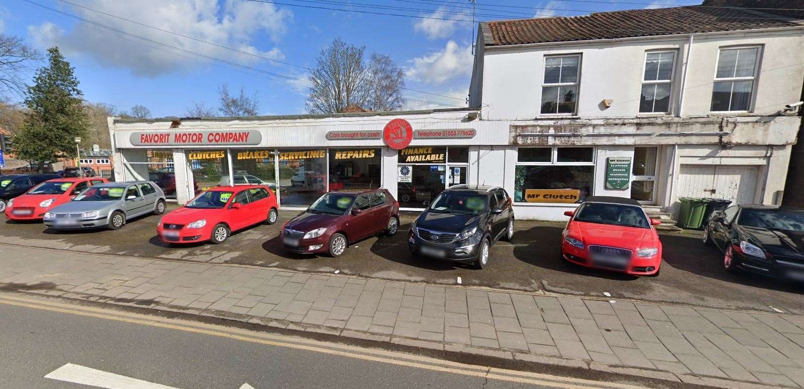 The Favorit car showroom on Lynn's London Road. Picture: Google Maps