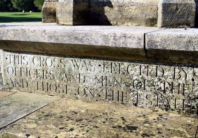 The inscription section after it was cleaned